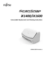 Preview for 1 page of Fujitsu SCANSNAP iX1400 Consumable Replacement And Cleaning Instructions