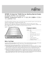 Preview for 1 page of Fujitsu SPARC ENTERPRISE T5220 Getting Started Manual