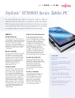 Fujitsu ST5030D - Stylistic Tablet PC Specifications preview