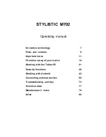 Preview for 5 page of Fujitsu STYLISTIC M702 Operating Manual