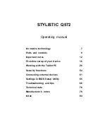 Preview for 5 page of Fujitsu Stylistic Q572 Operating Manual