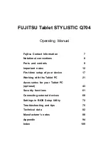 Preview for 3 page of Fujitsu STYLISTIC Q704 Operating Manual