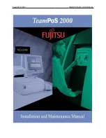Fujitsu TeamPoS 2000 Installation And Maintenance Manual preview
