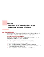 Предварительный просмотр 58 страницы Fujitsu U820 - LifeBook Mini-Notebook - Atom 1.6 GHz (French) Manual D'Utilisation