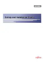 Предварительный просмотр 1 страницы Fujitsu XG0224 Safety And Installation Manual