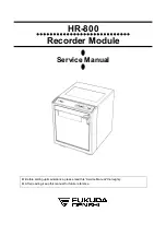 Preview for 1 page of Fukuda Denshi HR-800 Service Manual