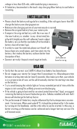 Preview for 3 page of Fulbat LiFeP04 Product Instruction Sheet