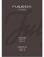 Предварительный просмотр 1 страницы Fulgor Milano CREATIVE Series CWD 12 Manual