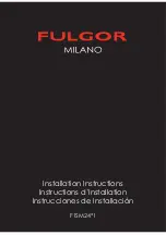 Предварительный просмотр 1 страницы Fulgor Milano F1SM24 1 Series Installation Instructions Manual