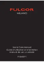 Preview for 1 page of Fulgor Milano F1SM30 1 Series Use & Care Manual