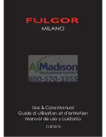 Fulgor Milano F1SP30*2 series Use & Care Manual предпросмотр