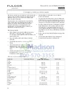 Preview for 78 page of Fulgor Milano F1SP30*2 series Use & Care Manual