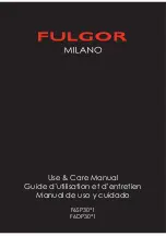 Fulgor Milano F6DP30 1 Series Use & Care Manual preview