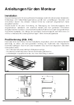 Preview for 111 page of Fulgor Milano FCH 905 ID TS G DWK Instructions For Installation And Use Manual