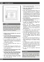 Preview for 112 page of Fulgor Milano FCO 6114 P TM Instructions For Installation And Use Manual