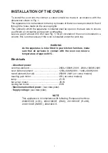 Preview for 5 page of Fulgor Milano OVP6-10 Manual