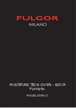 Preview for 1 page of Fulgor Milano OVP6-11 Manual