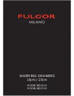 Fulgor Milano WD15-10 User Manual preview