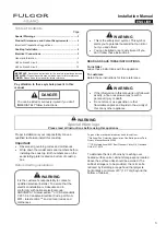 Preview for 3 page of FULGOR F3RK24 Series Installation Instructions Manual