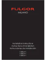 FULGOR F3RK30 Installation Instructions Manual preview