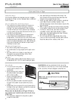 Preview for 8 page of FULGOR F4SP30 1 Series Use & Care Manual