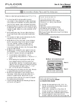 Preview for 16 page of FULGOR F4SP30 1 Series Use & Care Manual