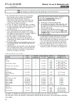 Preview for 82 page of FULGOR F4SP30 1 Series Use & Care Manual