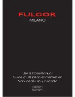 FULGOR F6DP30*1 series Use & Care Manual preview