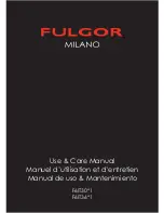 Preview for 1 page of FULGOR F6IT30S1 Use And Care Manual