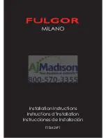 Preview for 1 page of FULGOR MILANO F1SM24*1 Installation Instructions Manual