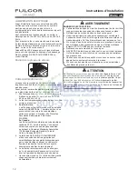 Preview for 12 page of FULGOR MILANO F1SM24*1 Installation Instructions Manual