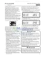 Предварительный просмотр 19 страницы FULGOR MILANO F1SP30 2 Series Installation Instructions Manual