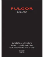 FULGOR Milano F3GK30S1 Installation Instructions Manual preview