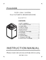 FULGOR WMT7010 Instruction Manual preview