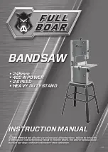 Preview for 1 page of Full Boar BANDSAW Instruction Manual