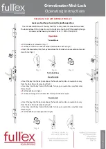 Fullex Crimebeater Mid-Lock Operating Instructions предпросмотр