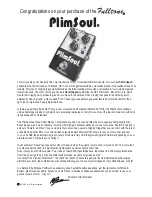 Preview for 1 page of Fulltone PlimSoul Manual