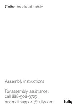 fully Colbe Assembly Instructions Manual предпросмотр