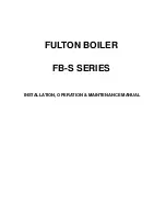 Preview for 1 page of FULTON FB-S series Installation, Operation & Maintenance Manual