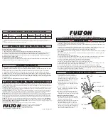 FULTON K1051 Owner'S Manual preview