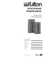 Preview for 1 page of FULTON Reliance 1000 Installation And Operation Manual