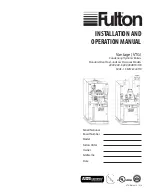 FULTON Vantage VTG 2000 Installation And Operation Manual preview