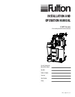 Preview for 1 page of FULTON VSRT 10 Installation And Operation Manual