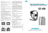 Fumex F-800 Operation Instructions preview