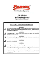 Fumex FA5-2 Series Operation Manual preview