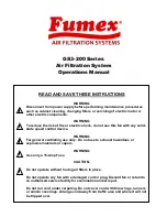 Fumex GS3-200 Series Operation Manual preview