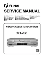 FUNAI 27A-850 Service Manual предпросмотр