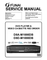 Preview for 1 page of FUNAI D8A-M1000DB Service Manual