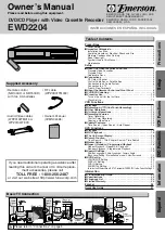 FUNAI Emerson EWD2204 Owner'S Manual preview