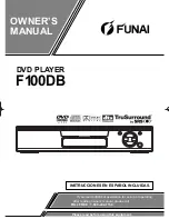 FUNAI F100DB Owner'S Manual preview